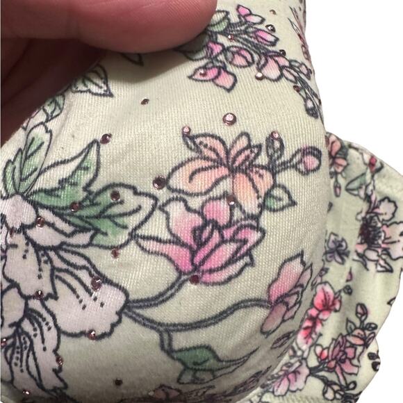 Victoria’s Secret Body by Victoria 36D Green and Pink Embellished Underwire Bra - Picture 5 of 6